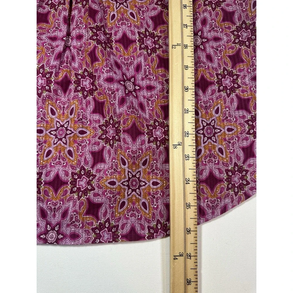 Robert Graham Women's SMALL Pink‎ Purple Beaded Embroidered Paisley Boho Blouse